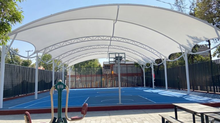 Velaria cancha de basket iztacalco denvidia total
